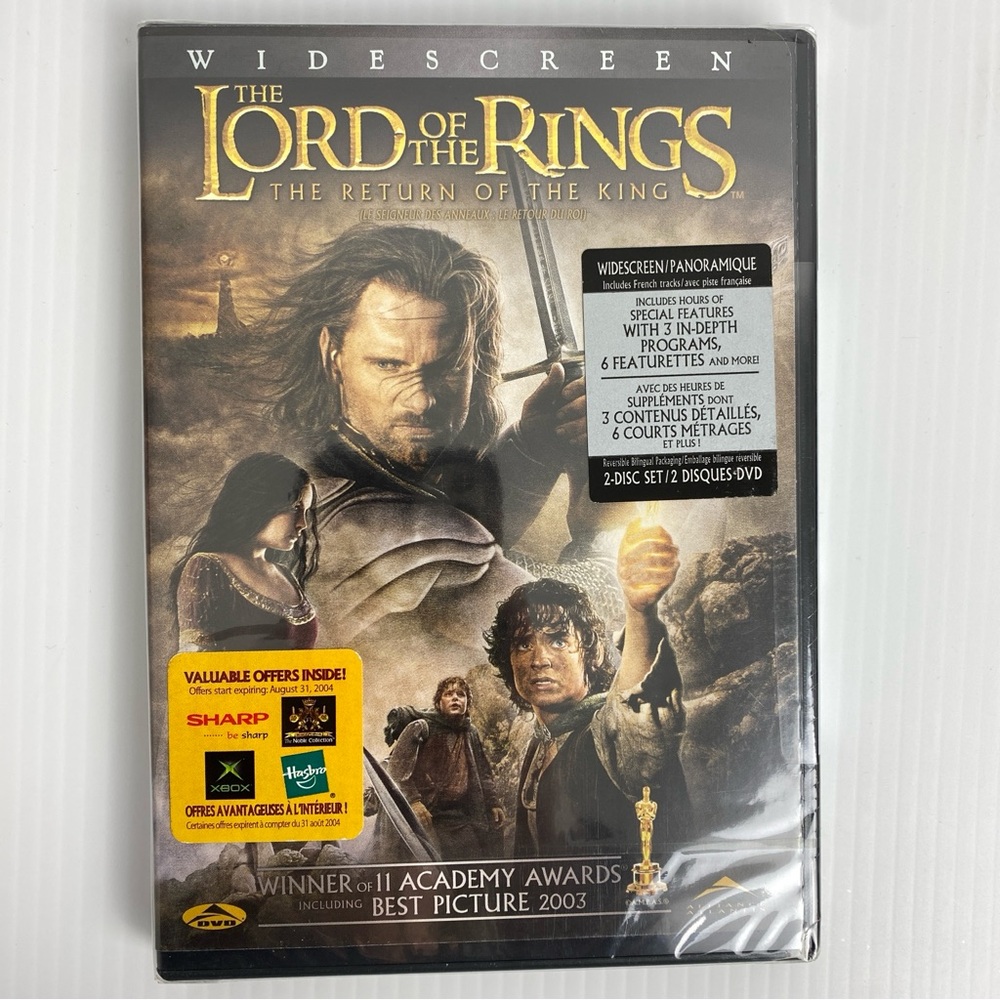 Lord of the Rings Return of the King DVD Movie 2 Disc Set NEW Sealed Widescreen